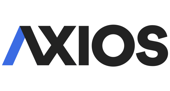 The word "Axios" in black with a blue A